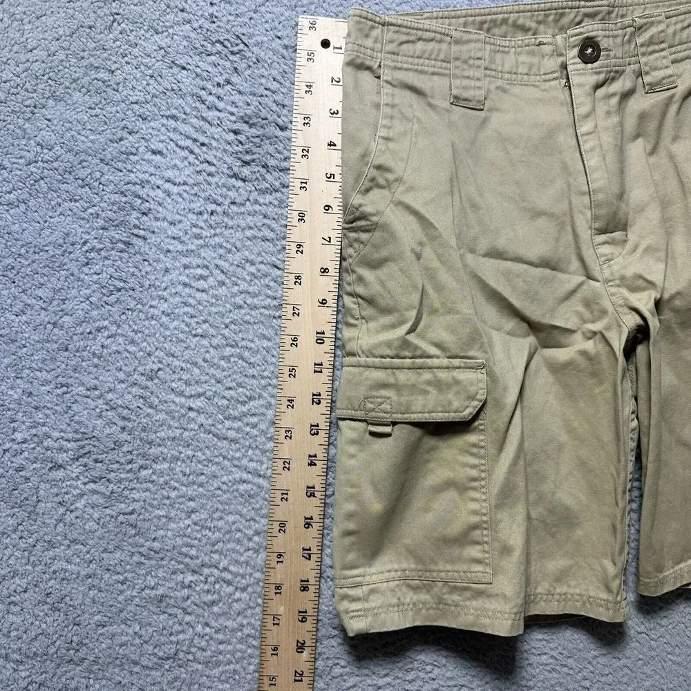 West Virginia Mountaineers Khaki CargoShorts Tan Brown WVU‎ Logo Size 28/30 Dad